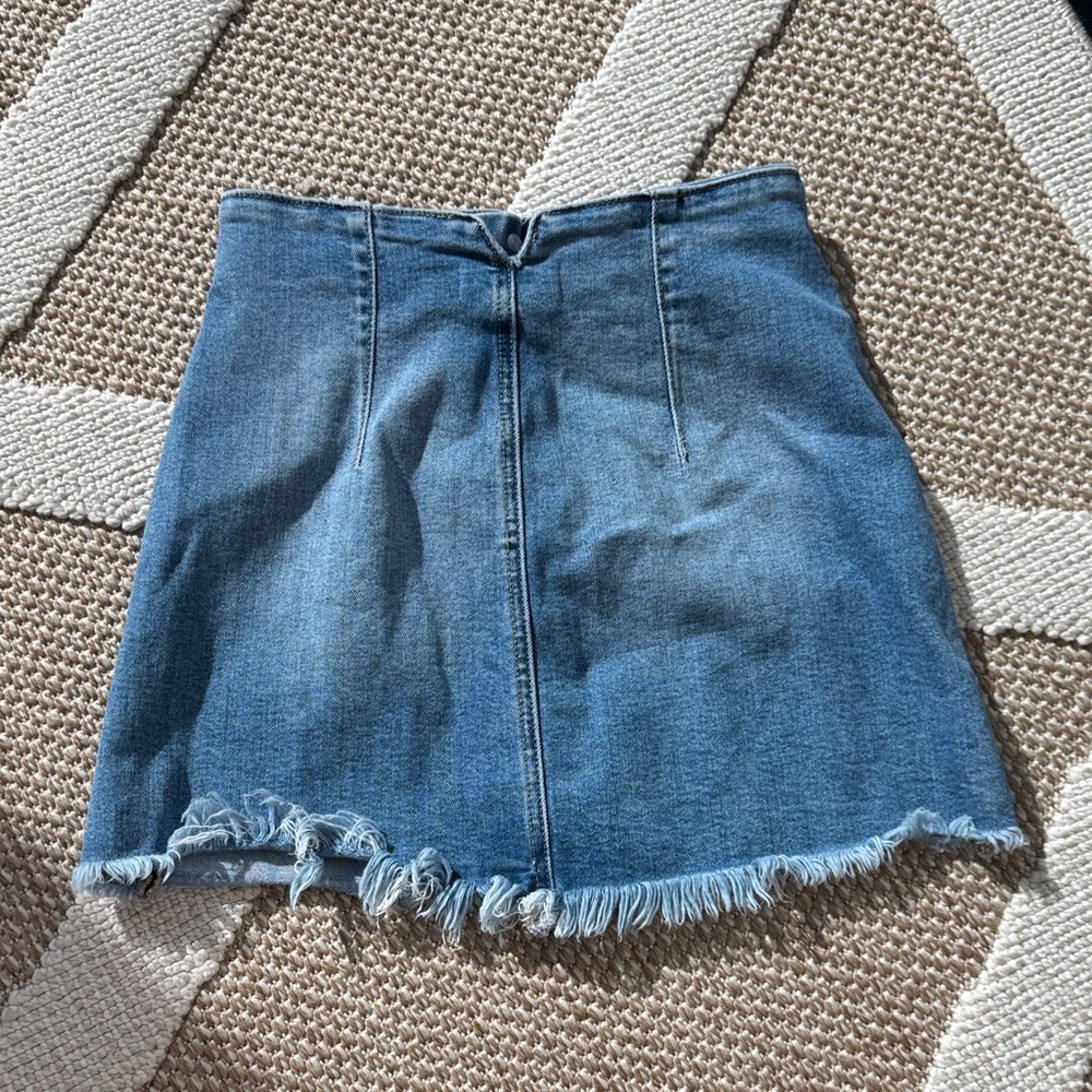 Altar'd State Blue Denim Mini Skirt - Picture 3 of 5